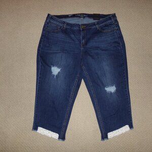 LANE BRYANT GIRLFRIEND CROP JEANS SZ 22